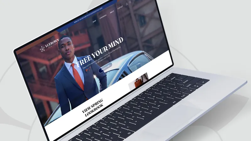 Luerown website on a laptop