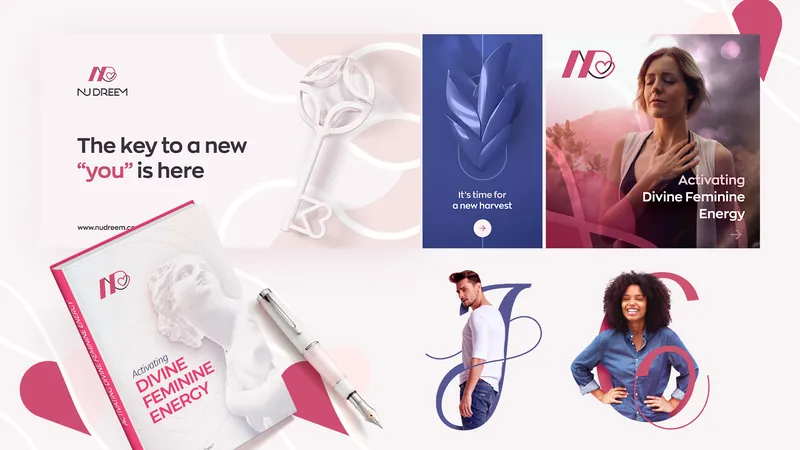 Nu Dreem book covers and social media posts